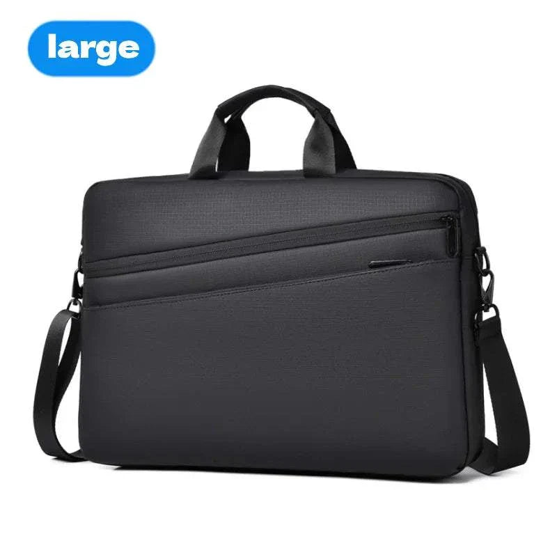 Laptoptasche für Herren 15,6-17,3 Zoll, schwarz, verstellbarer Schultergurt.